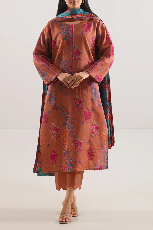 Unstitched Printed Lawn 3 Piece