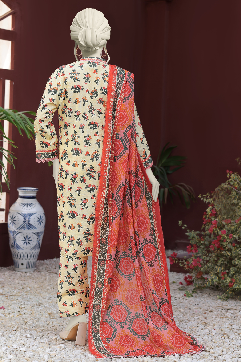Almeerah Vol-3 Digital Printed Stripe Dora 3PC
