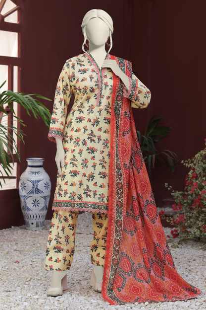 Almeerah Vol-3 Digital Printed Stripe Dora 3PC