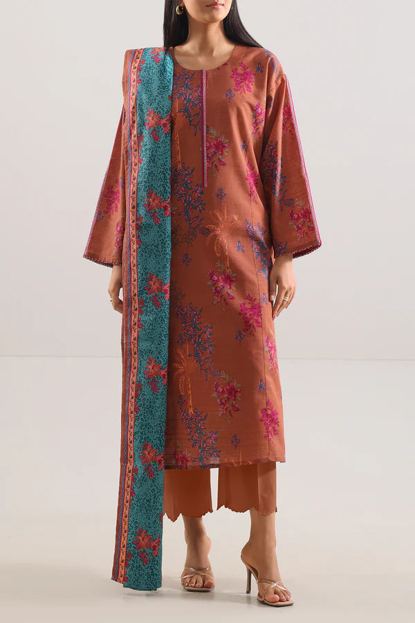 Unstitched Printed Lawn 3 Piece