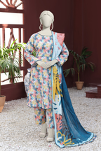 Almeerah Vol-3 Digital Printed Stripe Dora 3PC