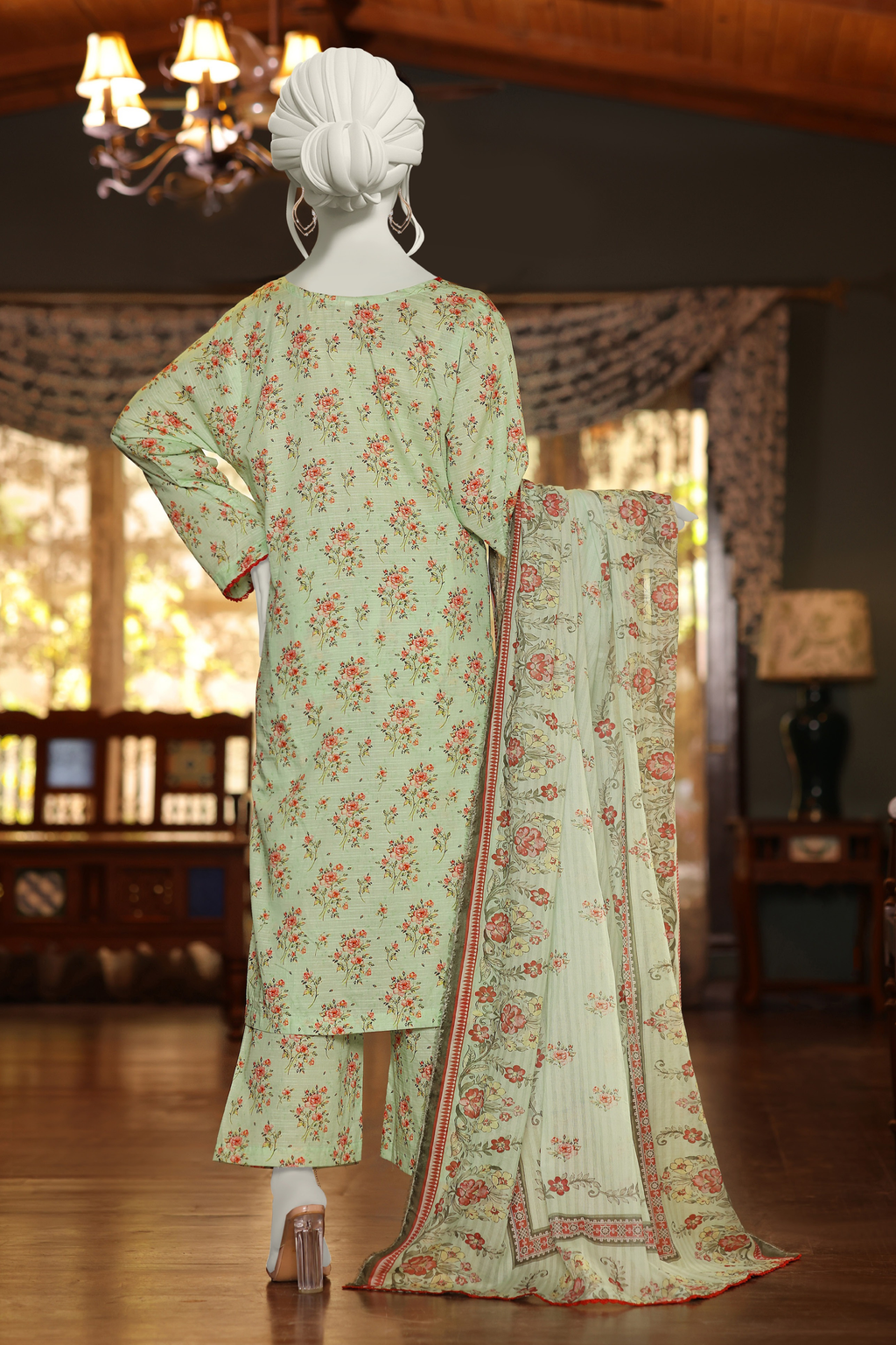 Almeerah Vol-3 Digital Printed Stripe Dora 3PC