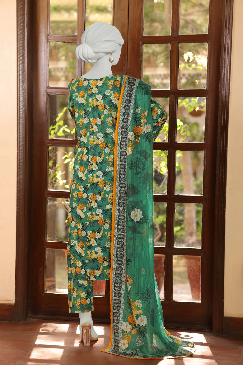 Almeerah Digital Printed Stripe Dora 3PC