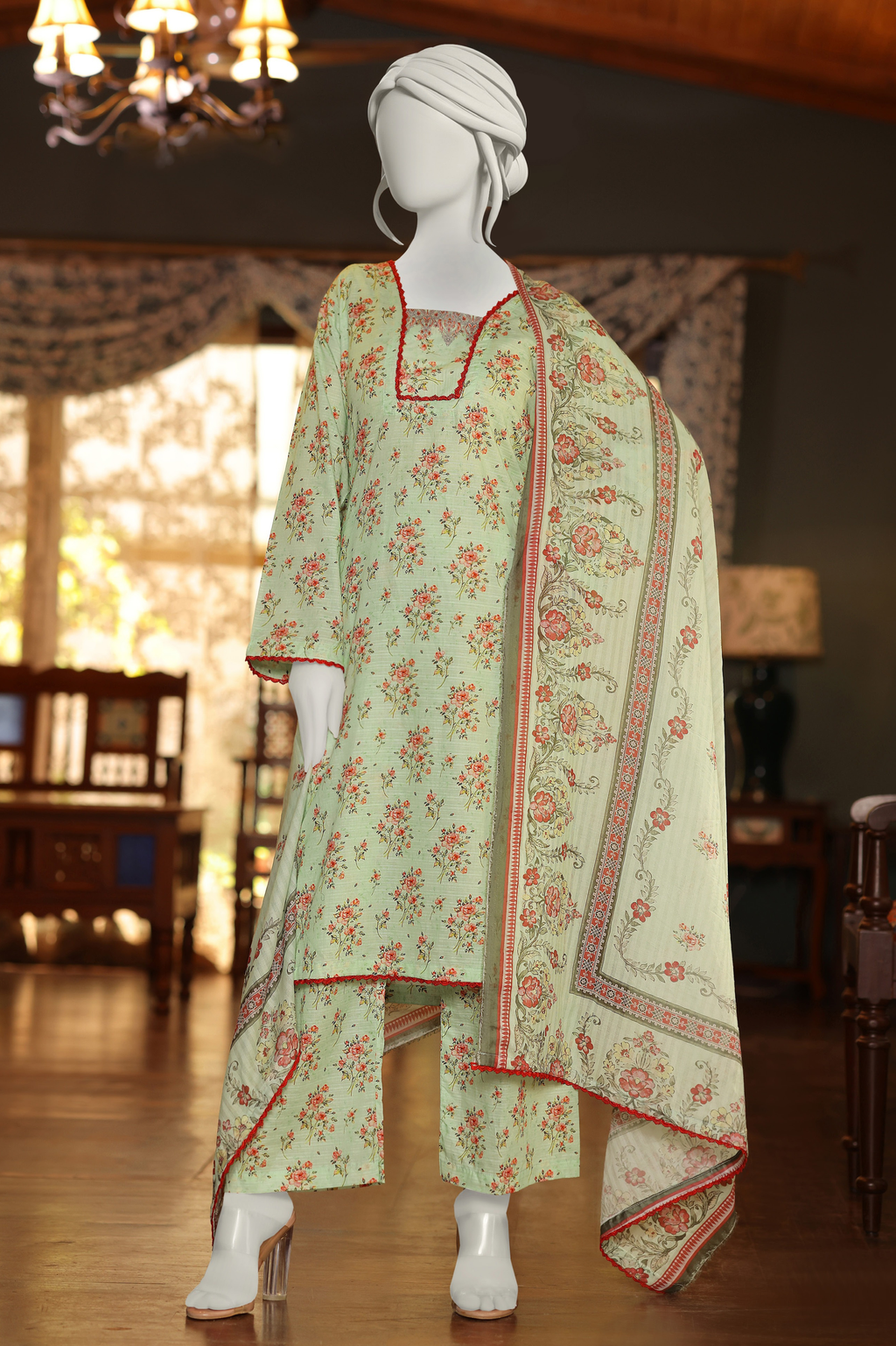 Almeerah Vol-3 Digital Printed Stripe Dora 3PC