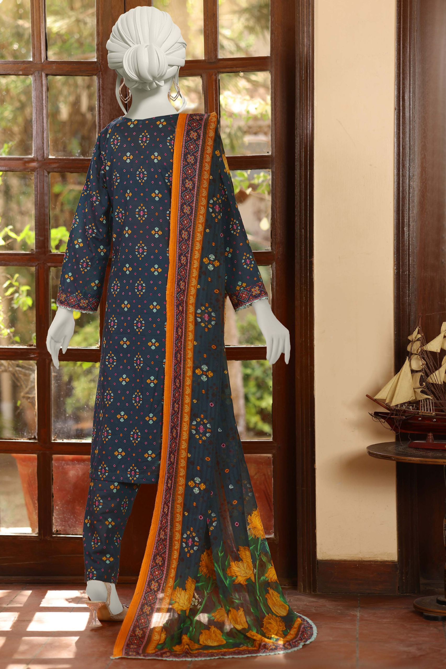 Almeerah Vol-3 Digital Printed Stripe Dora 3PC