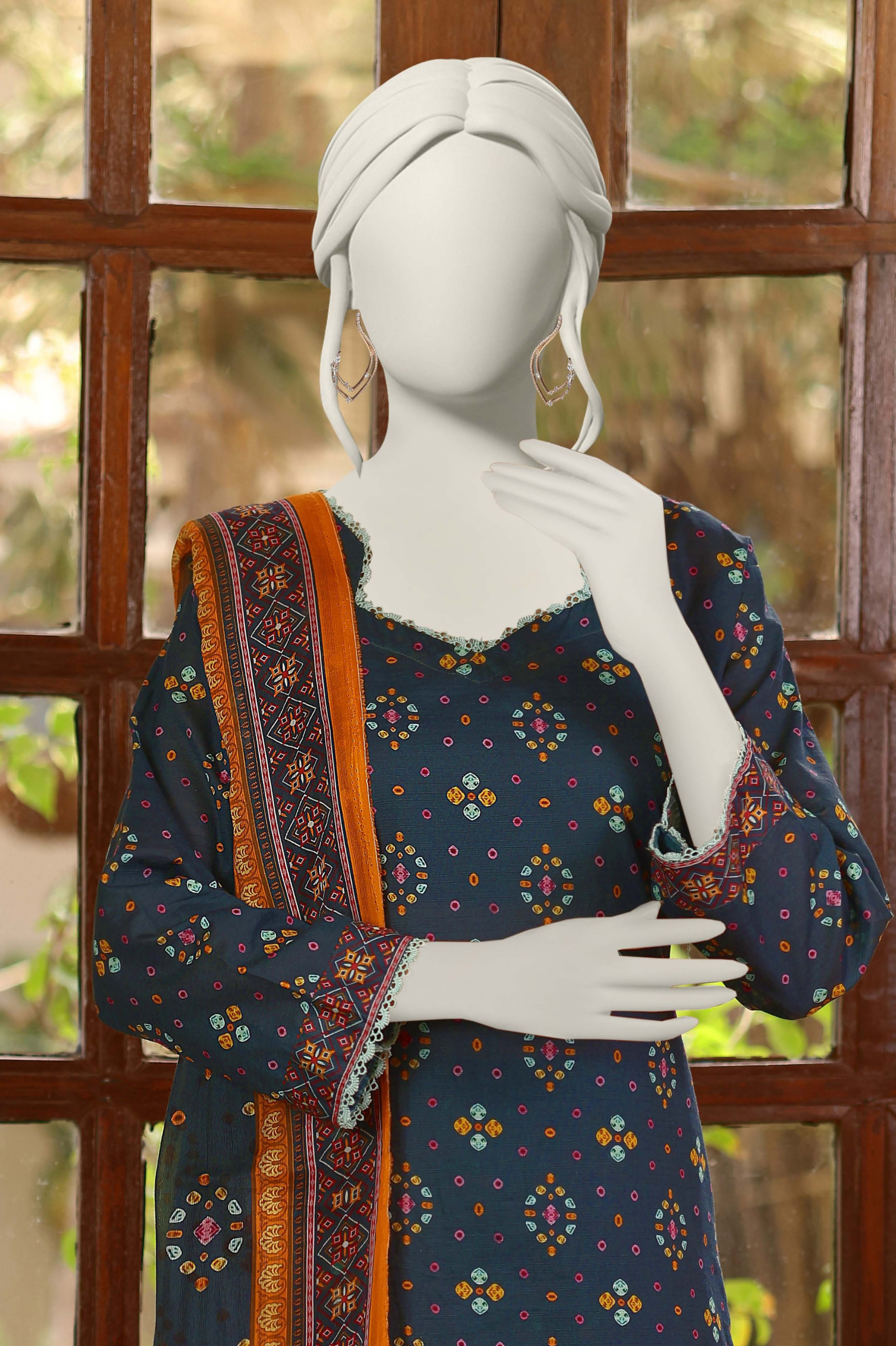 Almeerah Vol-3 Digital Printed Stripe Dora 3PC