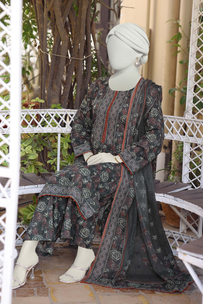 Almeerah Vol-3 Digital Printed Stripe Dora 3PC