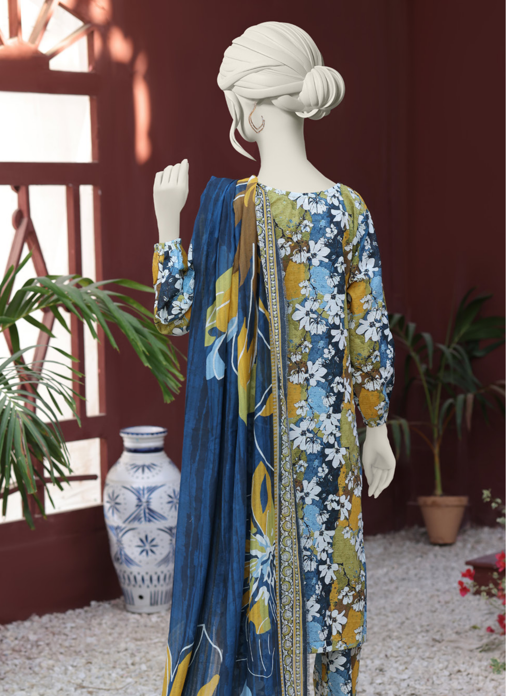 Almeerah Vol-3 Digital Printed Stripe Dora 3PC