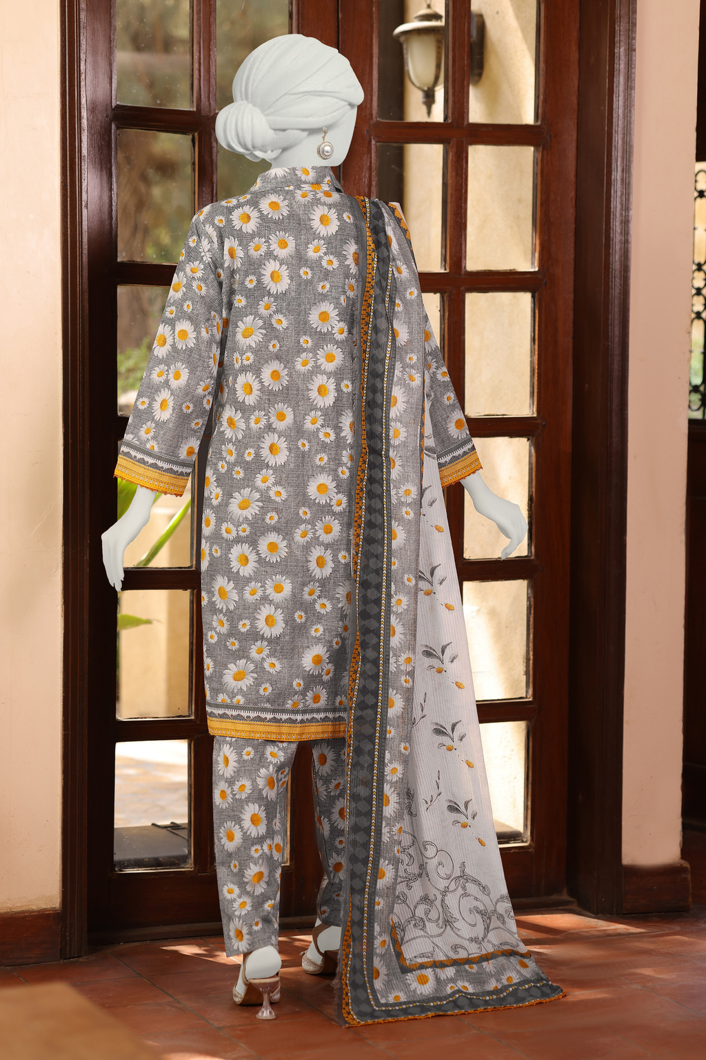 Almeerah Vol-3 Digital Printed Stripe Dora 3PC