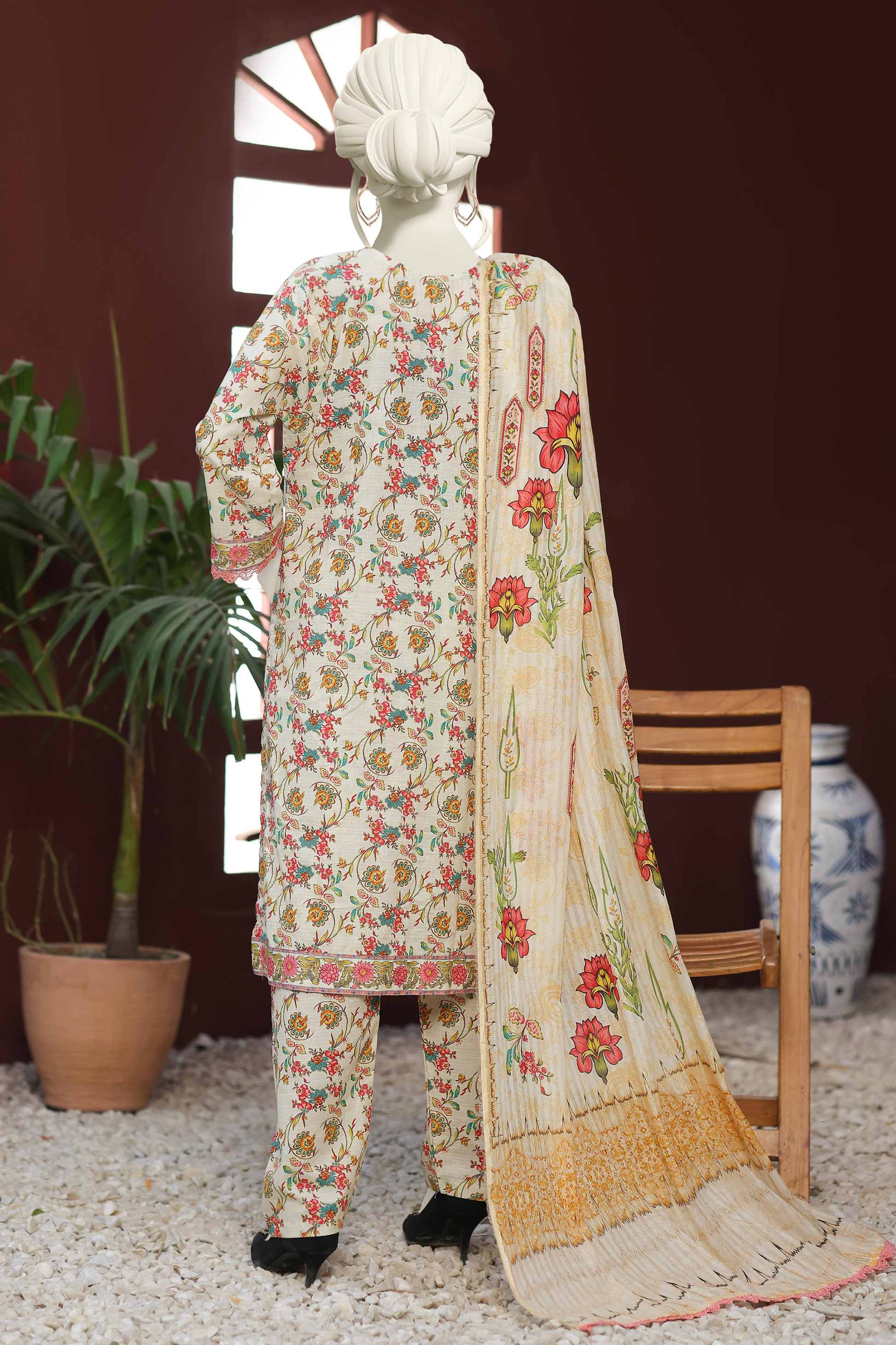 Almeerah Vol-3 Digital Printed Stripe Dora 3PC