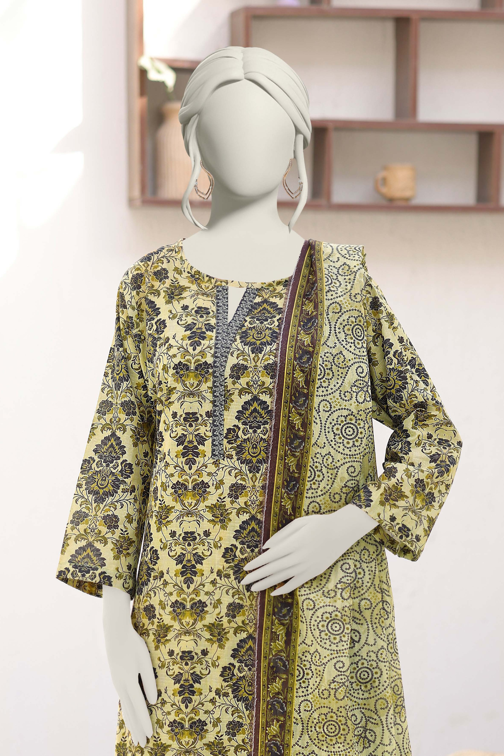 Almeerah Vol-3 Digital Printed Stripe Dora 3PC