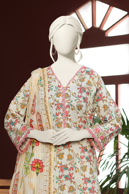 Almeerah Vol-3 Digital Printed Stripe Dora 3PC