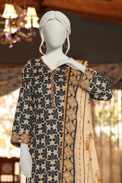 Almeerah Vol-3 Digital Printed Stripe Dora 3PC