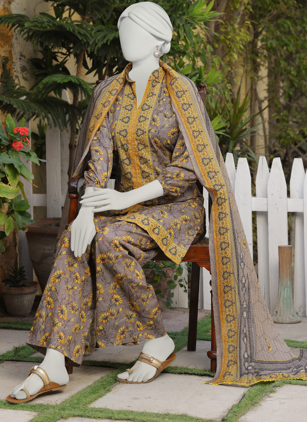 Almeerah Vol-3 Digital Printed Stripe Dora 3PC