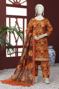 Almeerah Vol-3 Digital Printed Stripe Dora 3PC
