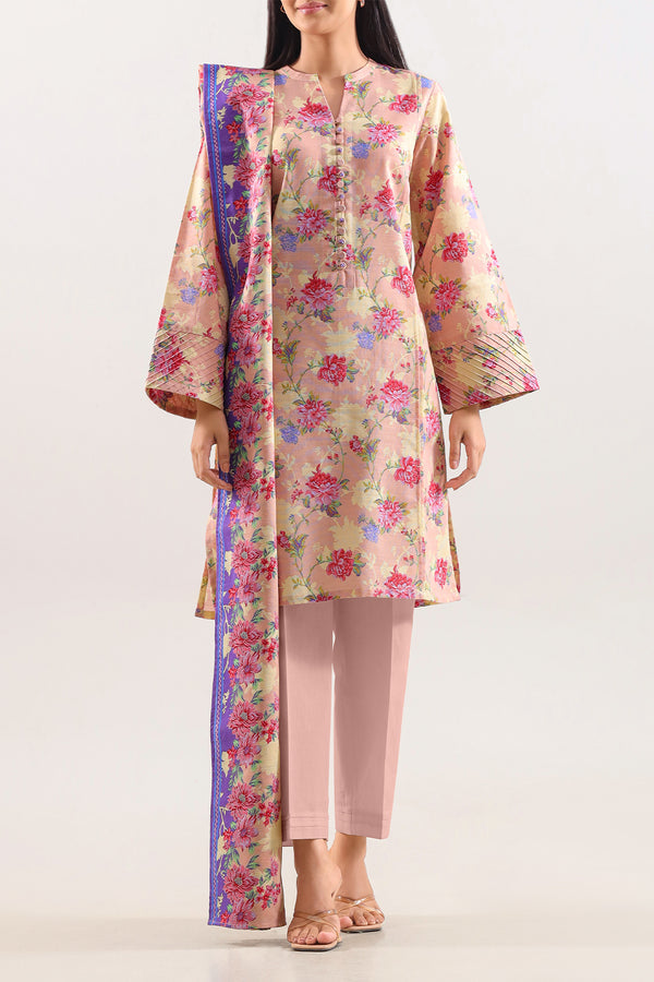 Unstitched Printed Warm Khaddar 3 Piece