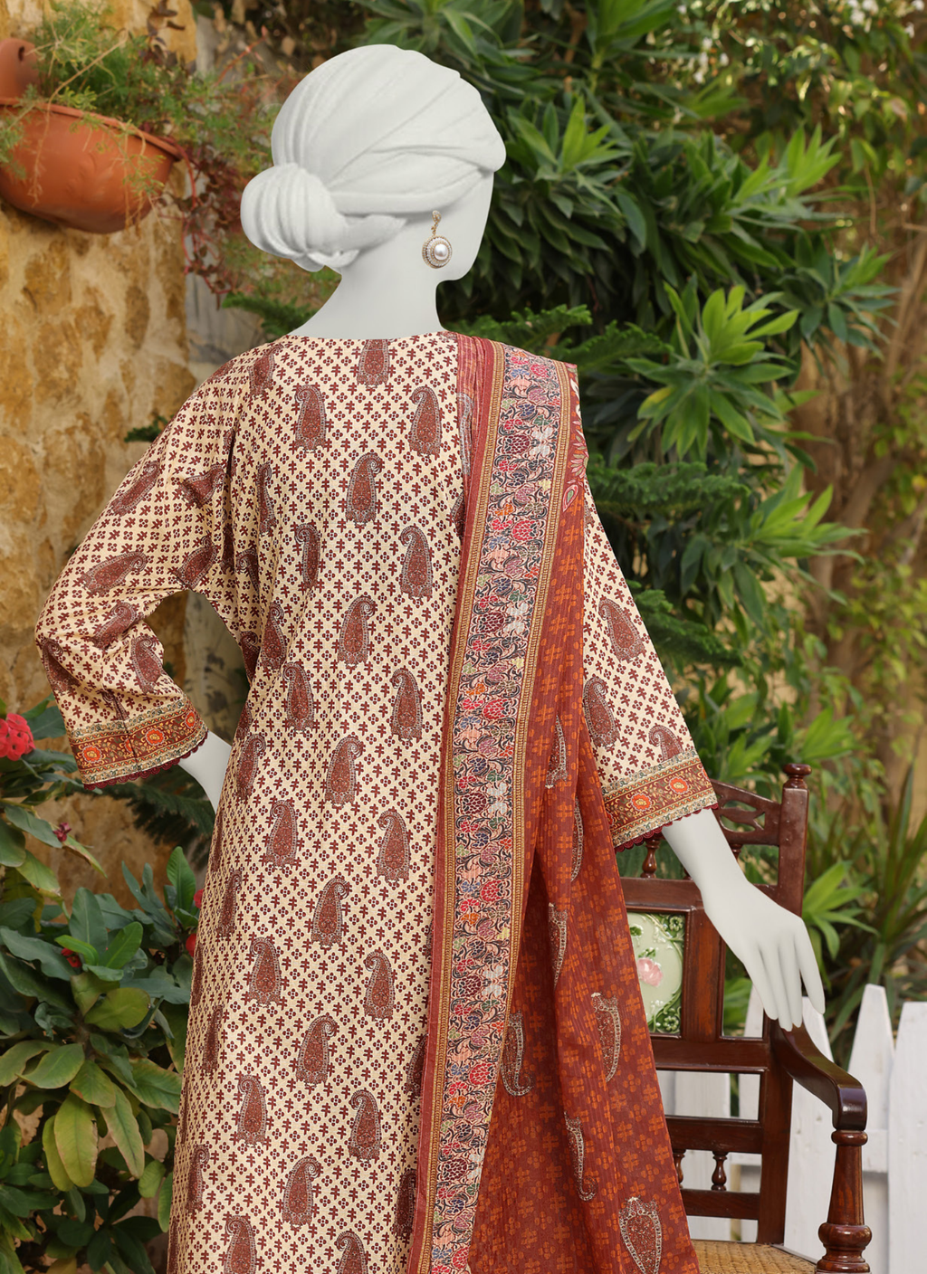 Almeerah Vol-3 Digital Printed Stripe Dora 3PC