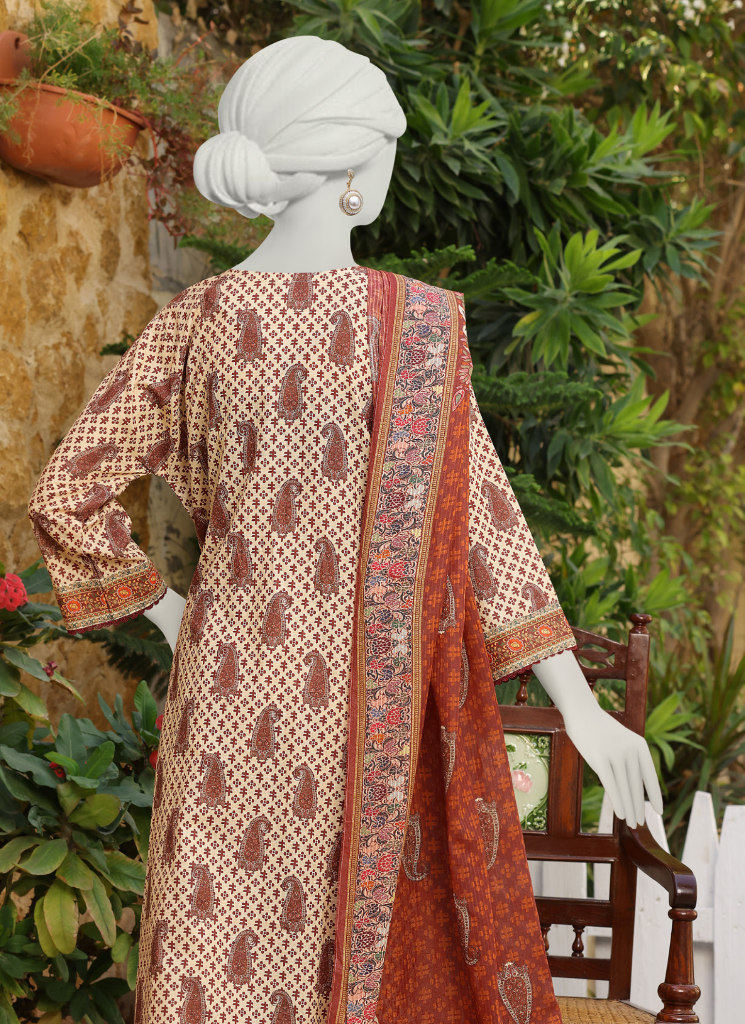 Almeerah Vol-3 Digital Printed Stripe Dora 3PC