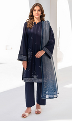 Jazmin - 3PC (Unstitched) Embroidered Lawn Suit - GKA7224