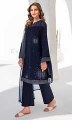 Jazmin - 3PC (Unstitched) Embroidered Lawn Suit - GKA7224