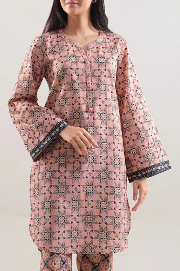 Unstitched Printed Royal Linen 2 Piece (Shirt/Trouser)