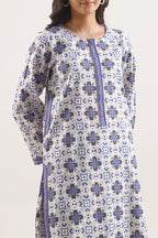Unstitched Printed Royal Linen 2 Piece (Shirt/Trouser)