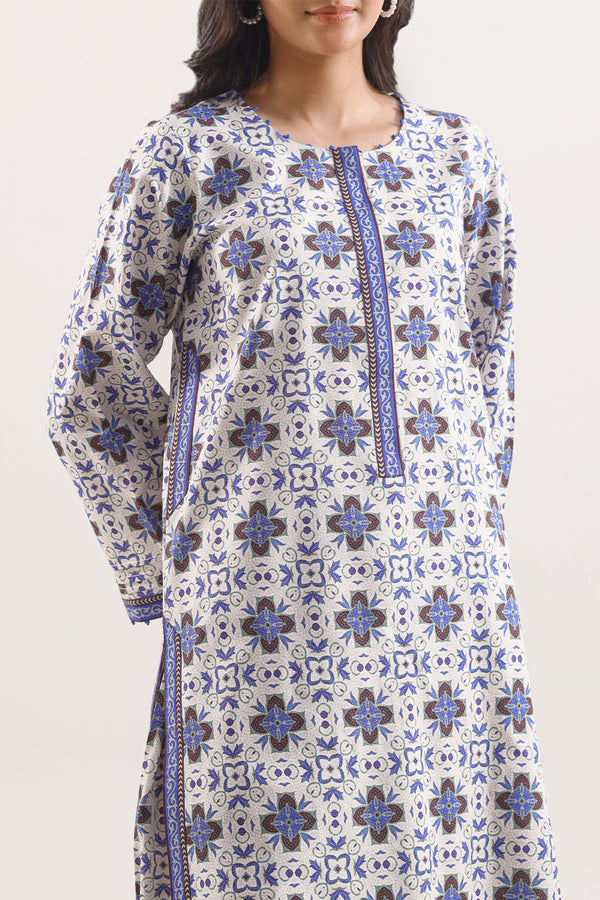 Unstitched Printed Royal Linen 2 Piece (Shirt/Trouser)