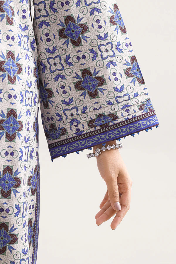 Unstitched Printed Royal Linen 2 Piece (Shirt/Trouser)
