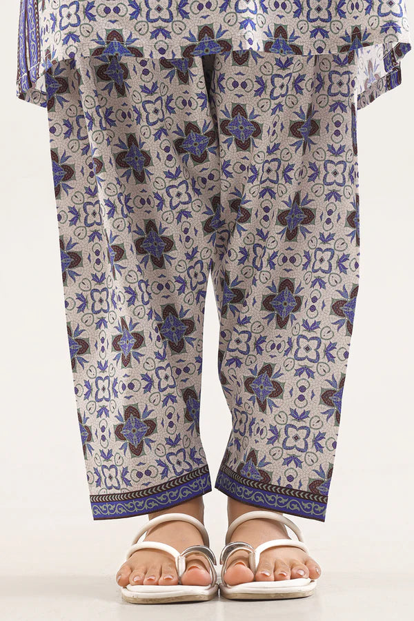 Unstitched Printed Royal Linen 2 Piece (Shirt/Trouser)