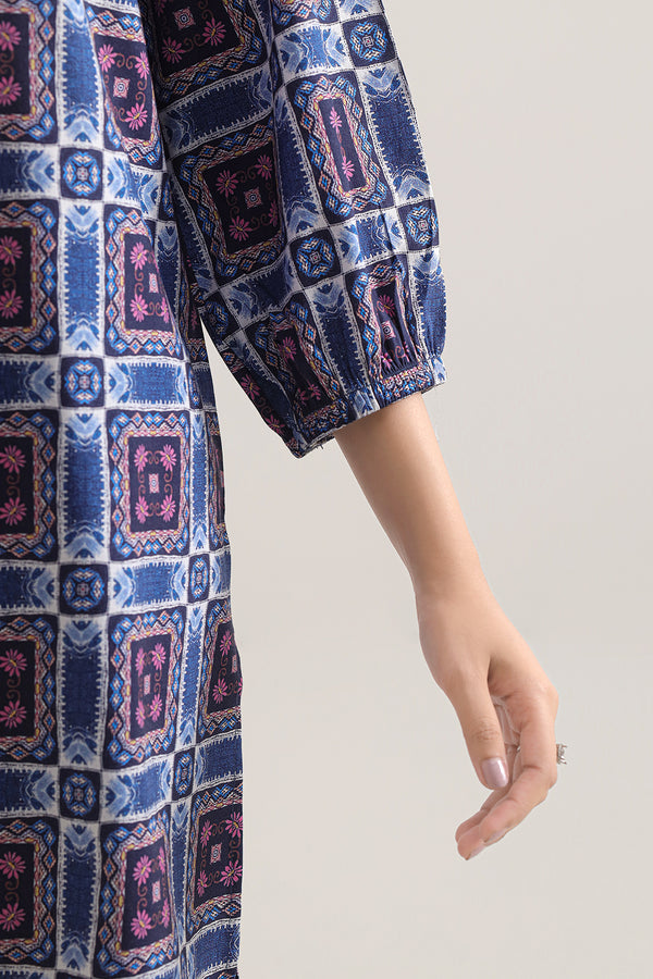 Unstitched Printed Royal Linen 2 Piece (Shirt/Trouser)