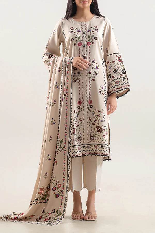 Unstitched Printed Linen 3 Piece