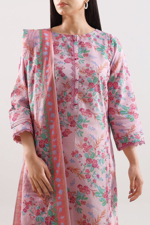 Unstitched Printed Warm Khaddar 3 Piece