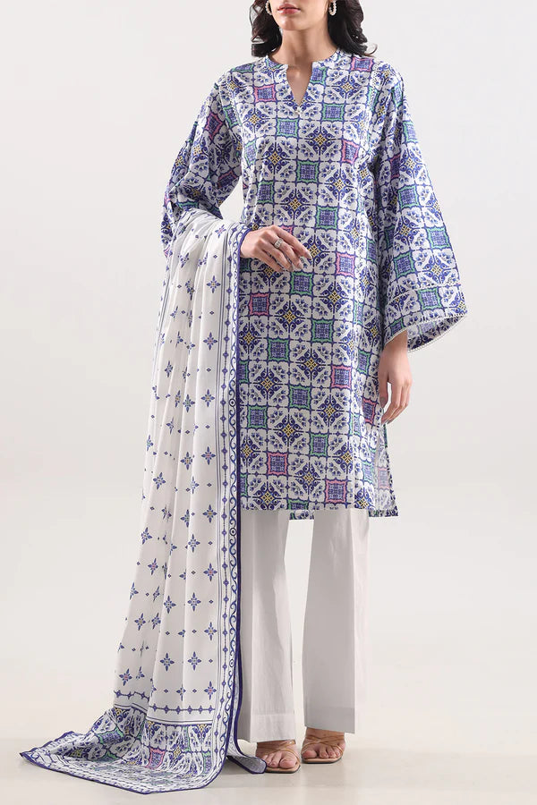 Unstitched Printed Warm Cotton 3 Piece