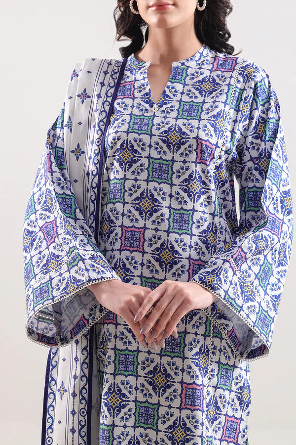 Unstitched Printed Warm Cotton 3 Piece