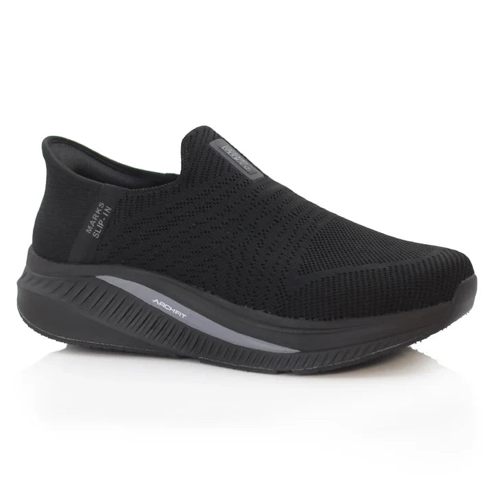 Active Comfort Easy Slip On Knit Sneakers M2502 - Black