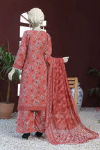 Almeerah Digital Printed Stripe Dora 3PC