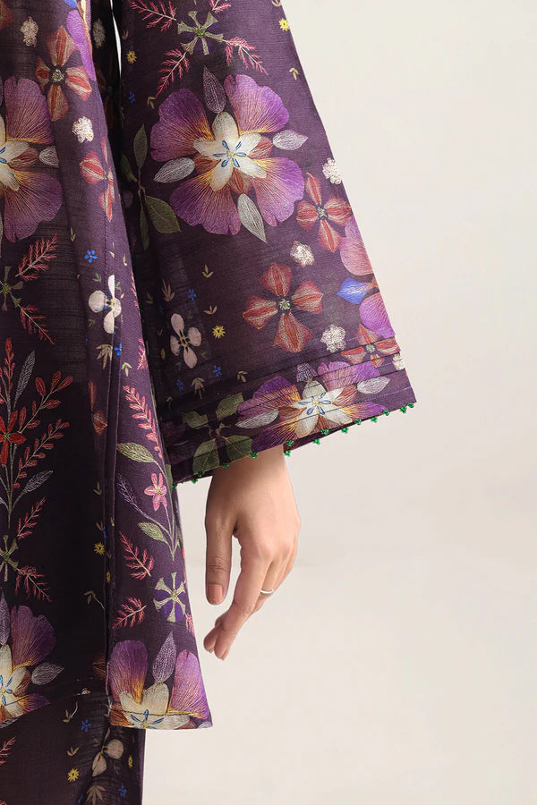 Unstitched Printed Warm Khaddar 2 Piece (Shirt/Trouser)