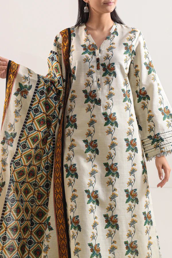 Unstitched Printed 3 Piece – in Lawn & Khaddar