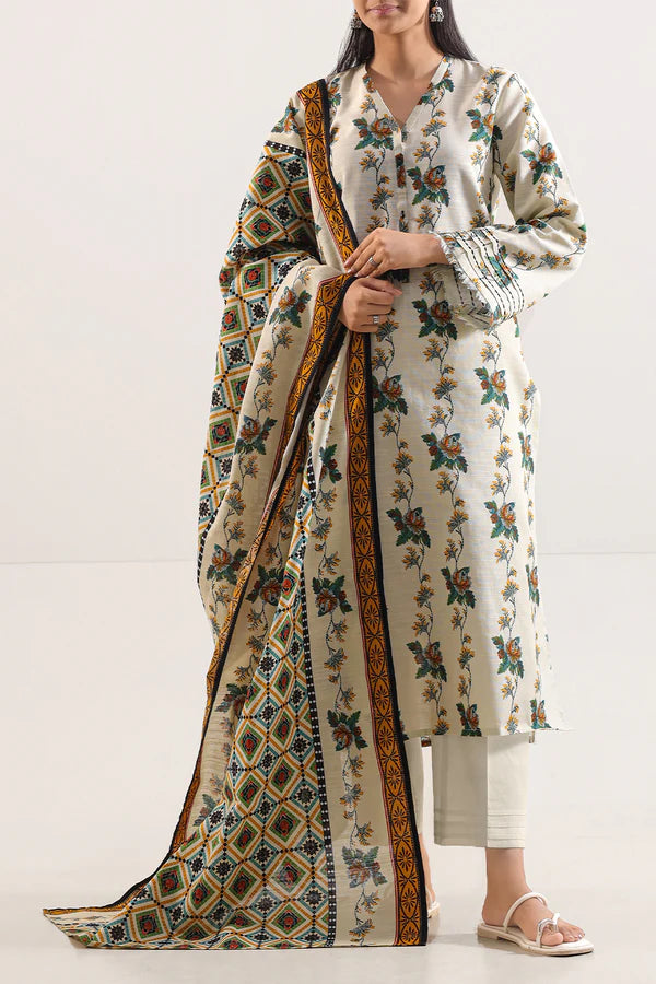 Unstitched Printed 3 Piece – in Lawn & Khaddar
