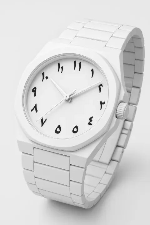 Black Arabic Aura Watch For Men Stylish Aura Watch 100% Original Watch PoliFiber Arabic Black Watch