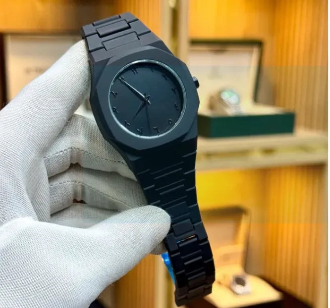 Black Arabic Aura Watch For Men Stylish Aura Watch 100% Original Watch PoliFiber Arabic Black Watch