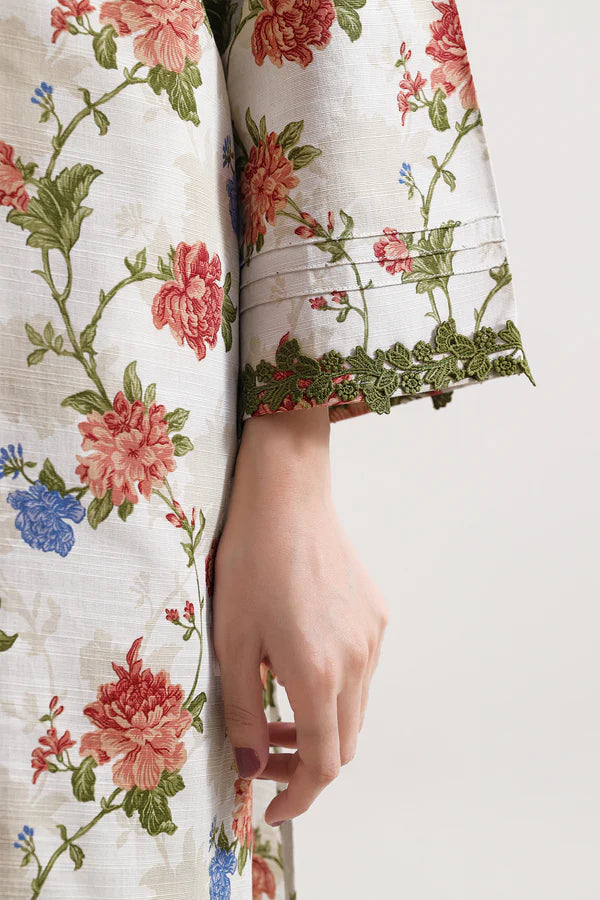 Unstitched Printed Warm Khaddar 3 Piece