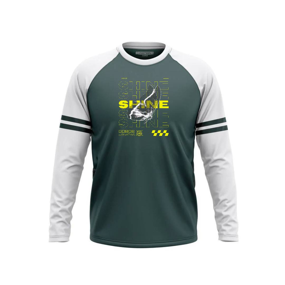 Forest White Raglan Shine Butterfly Full Seleeves