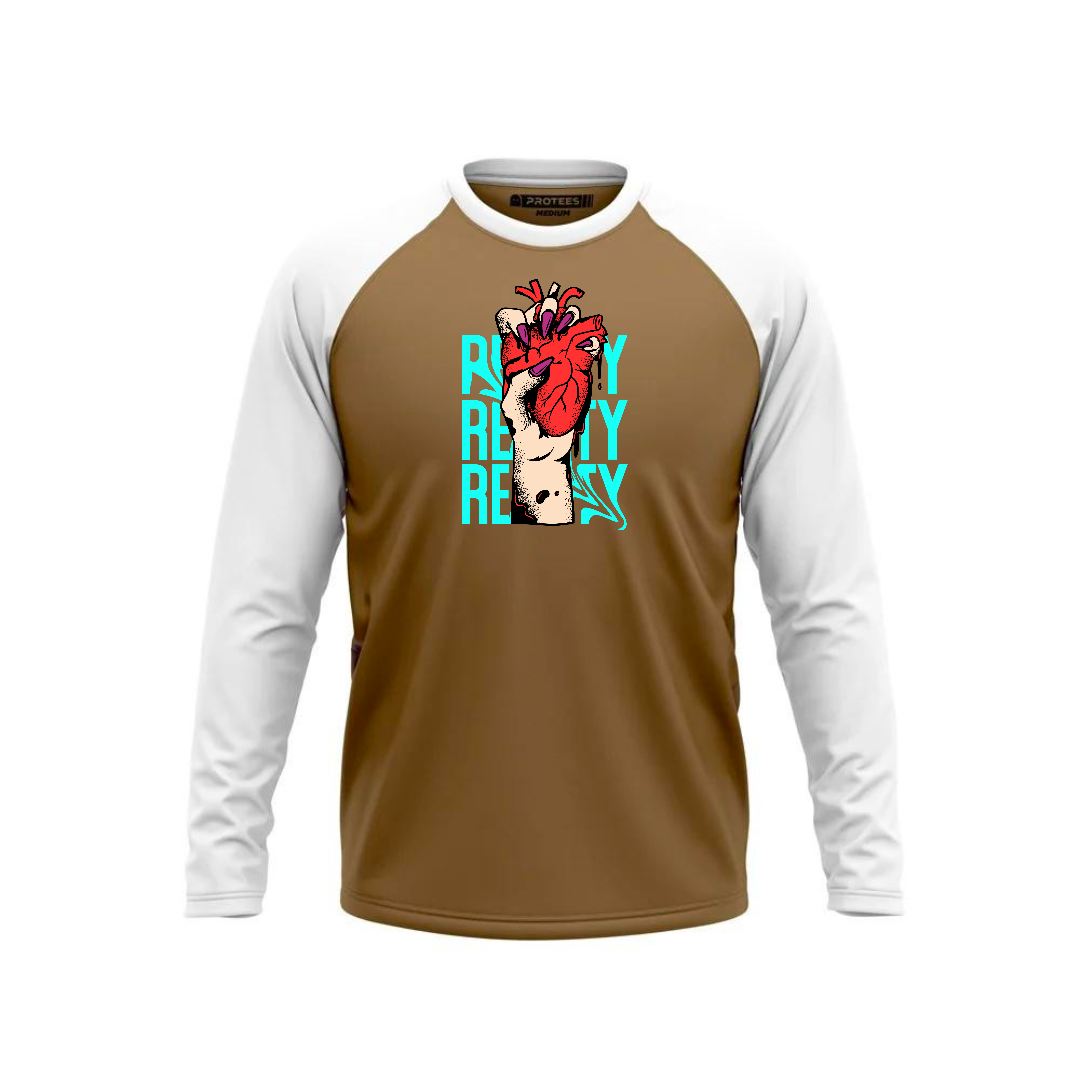 Hazel White Raglan Reality Full Seleeves