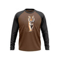 Brown Black Raglan Savage Lion Full Seleeves