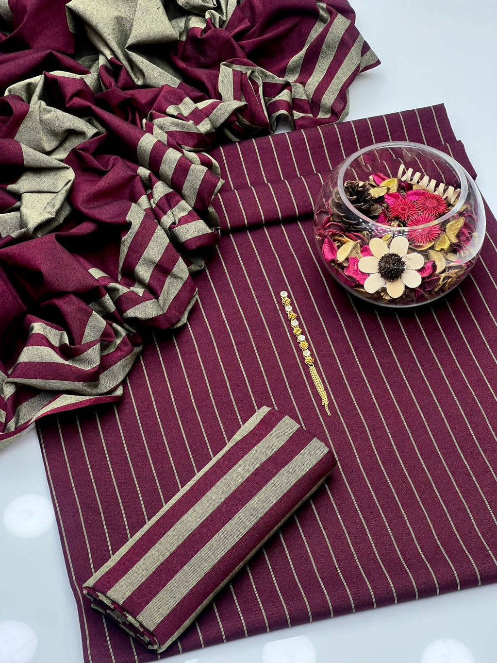 Winter Khaddi Rangoli 3-Piece Dress – Check Style Elegance