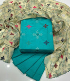 3-Piece Winter Collection – Soft Raw Silk Embroidered Suit