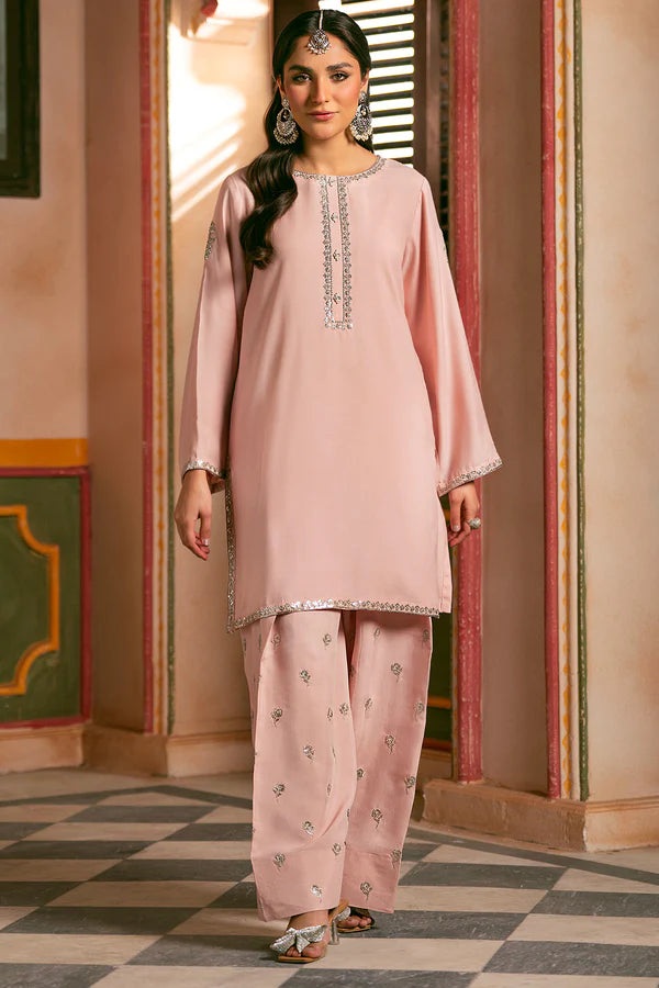 Dew Rose(Embroidered 2Pc Dress)