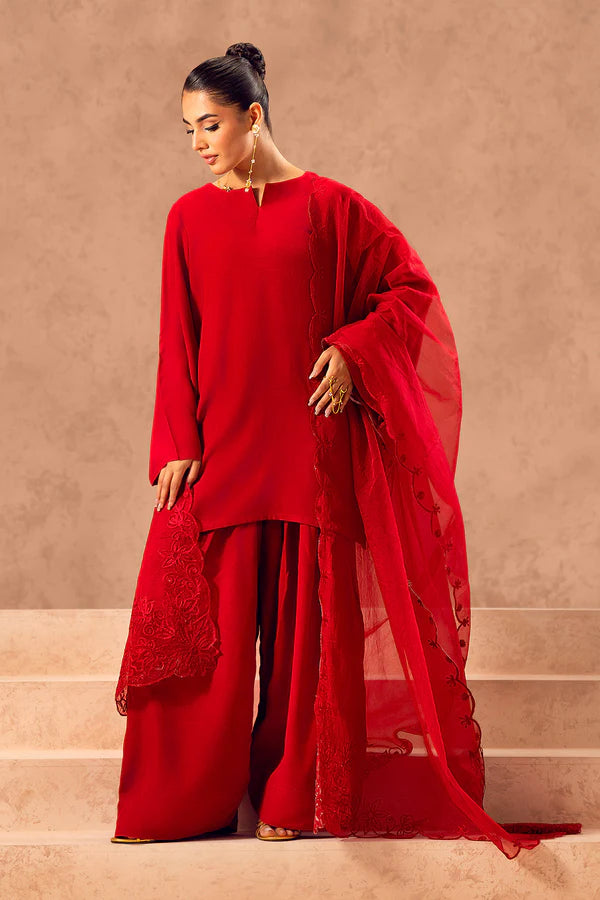 Blush Rose(Embroidered 3Pc Suit)