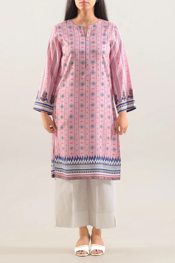 Printed Linen Stitched Shirt